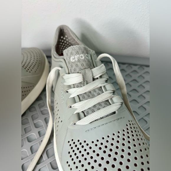 CROC WOMENS LITERIDE PACER LACE UP RUBBER SNEAKERS SZ 9 - Picture 7 of 8